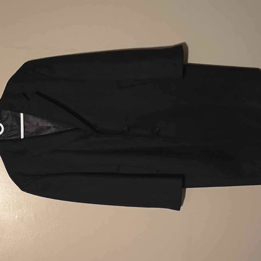 Vittorio St. Angelo Trench Coat Black Mens Size 42R